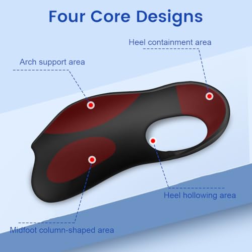 JYNXOR Solette Ortopediche per Supporto Arco Plantare, Fascite Plantare, Piedi Piatti, Dolori al Tallone, Metatarsalgia, Pronazione - Solette in Silicone per Uomini e Donne - Nero - Dettaglio recensione 4