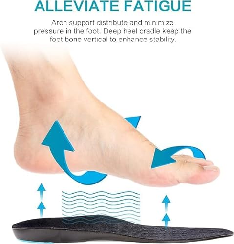 MOISO Solette ortopediche in memory foam con supporto per arco plantare, comode solette ammortizzanti per uomini e donne, stivali o scarpe da lavoro (uomo 7,5-10 o donna 40-42) - Funzionalità e accessori