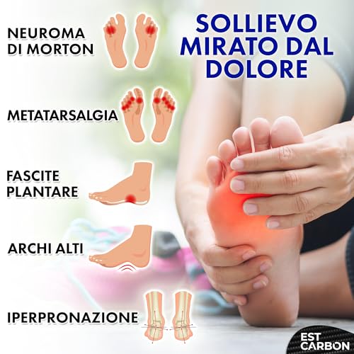 Soletta in fibra di carbonio - 1 Pezzo, Taglia EU 36 - Inserto per scarpe unisex - Piastra rigida per il piede - Soletta ortopedica - Alluce valgo, alluce rigido, piedi piatti, fascite plantare - Funzionalità e accessori