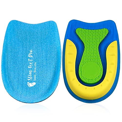 Talloniera in gel di silicone taglia S per proteggere il dolore al tallone e alleviare gli speroni del tallone, plantare da fascite plantare, spina calcaneare, la tendinite, talloniere scarpa - Design e materiali