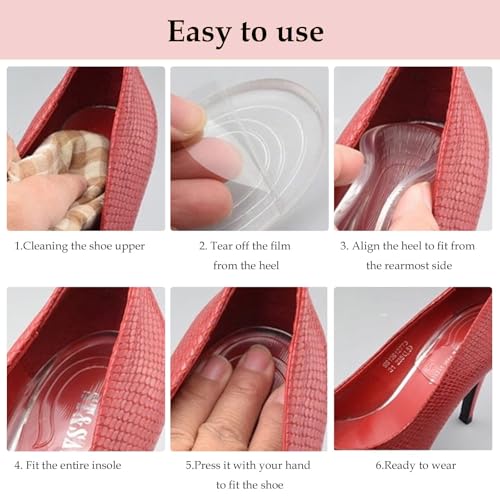 Yuannee Solette Ortopediche 1cm,4 PCS Talloniere in Silicone per Tallonite Spina Calcaneare Uomo Plantari con Gel Ammortizzante Ideali per Scarpe Comfort Giornaliero - Dettaglio recensione 4